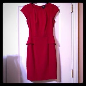 Stunning Red Peplum Dress - for work or party